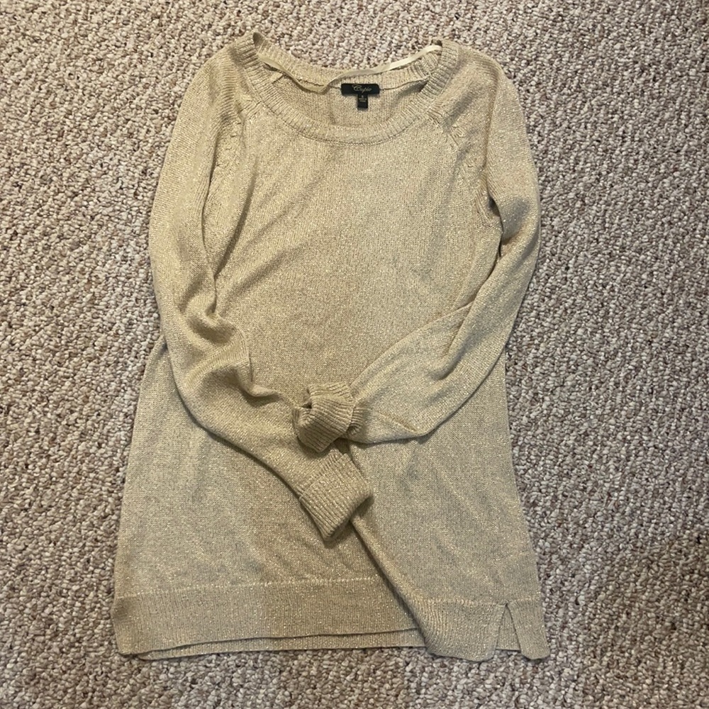 Cupio gold sparkly sweater